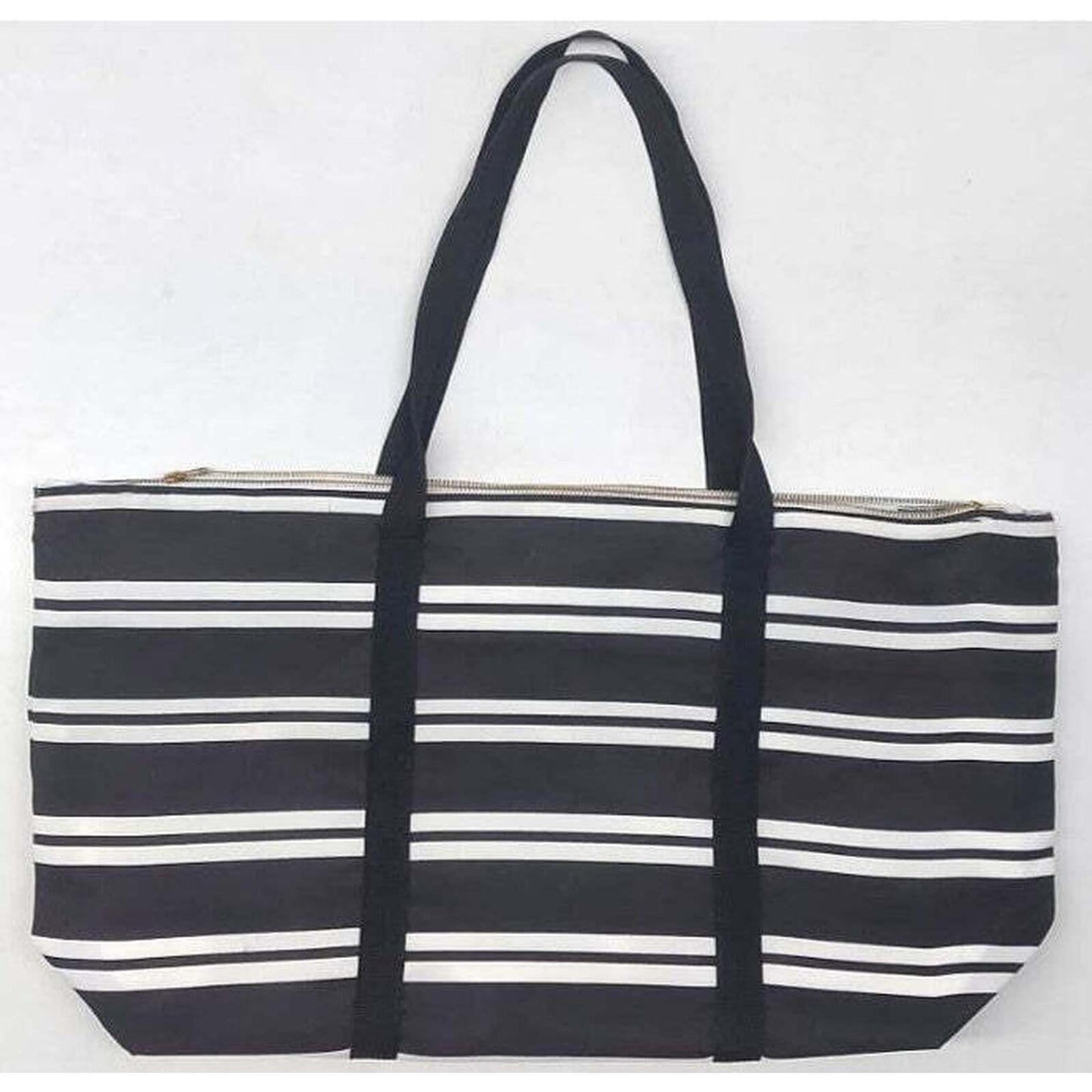 PRINTED INSULATED STRIPED TOTE BAG