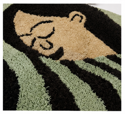 Abstract Lady Tufted Cotton Bath Mat  24 x 36 Inch Soft Absorbent Bathroom Rug  Decorative Plush Floor Mat for Bathroom, Vanity & Home Decor