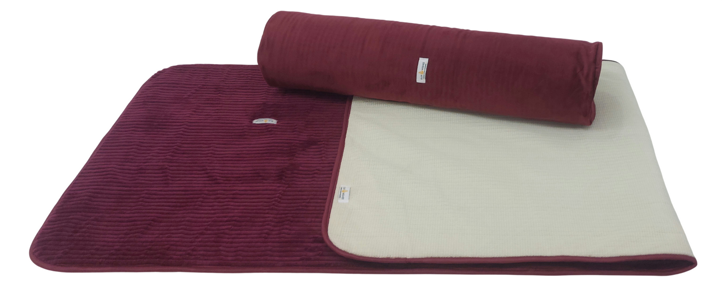 Premium anti-skid yoga mat with soft cushioning and ribbed texture, providing excellent grip, comfort, and support for yoga, meditation, and daily fitness workouts. 27x75 inch