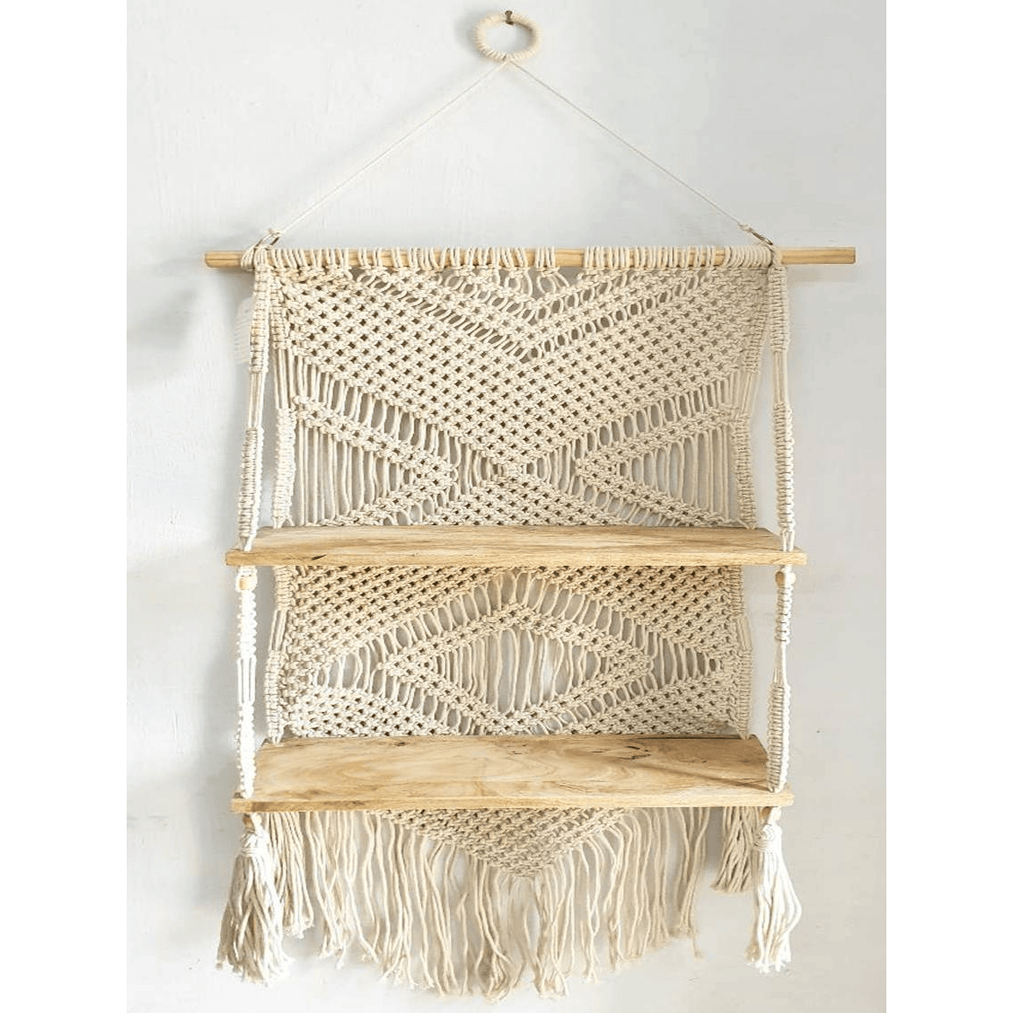 MACRAME SHELF WALL HANGING