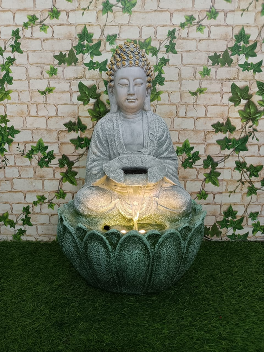 DECORATIVE BUDDHA FOUNTAIN STATUE.
