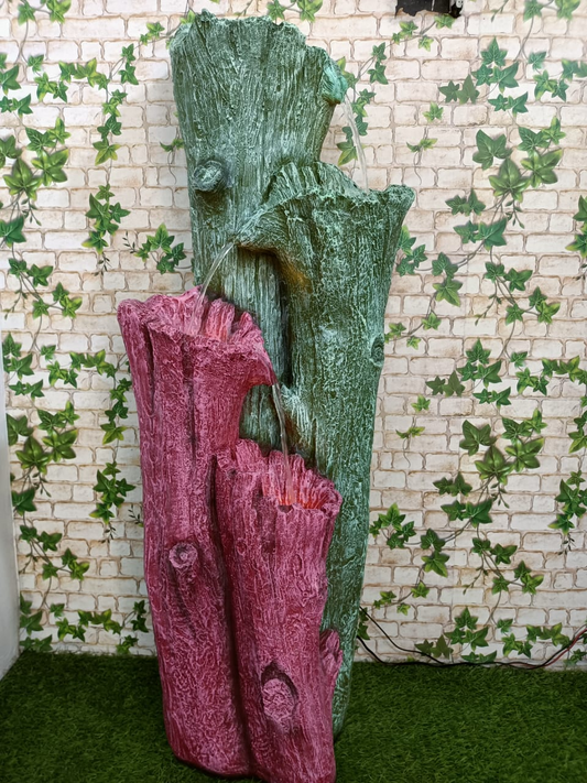MODERN CASCADING LOG WATER FOUNTAIN | INDOOR & OUTDOOR DECORATIVE FOUNTAIN