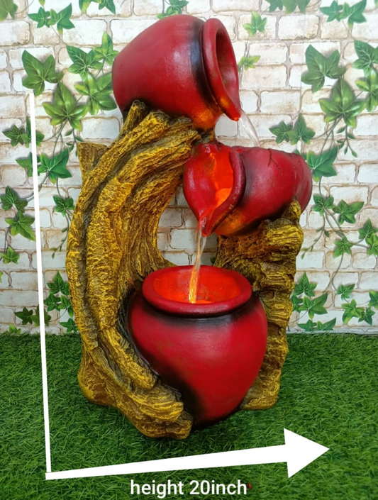 RUSTIC POT CASCADE WATER FOUNTAIN