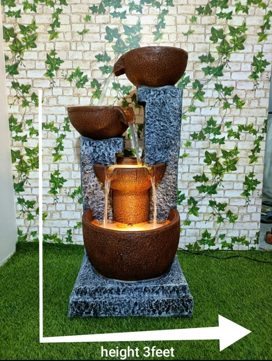 MULTI-TIER BOWL CASCADE WATER FOUNTAIN
