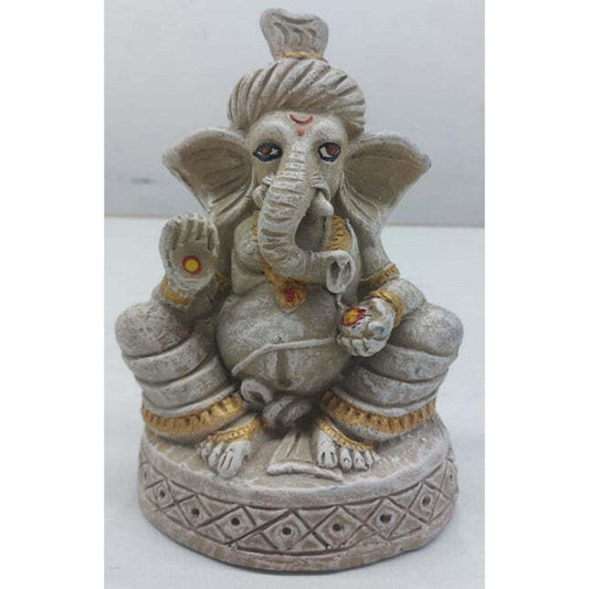 HANDCRAFTED ANTIQUE-FINISH GANESHA IDOL – BLESSING & PROSPERITY DESIGN