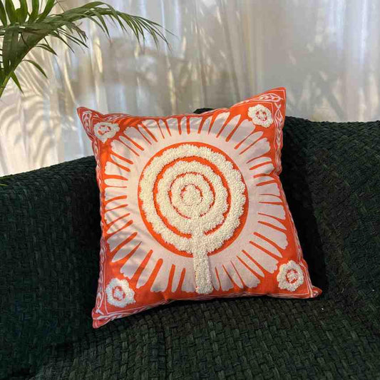PRINTED TUFTED DECORATIVE CUSHION – PREMIUM HANDCRAFTED DESIGN SET OF 4 PCS