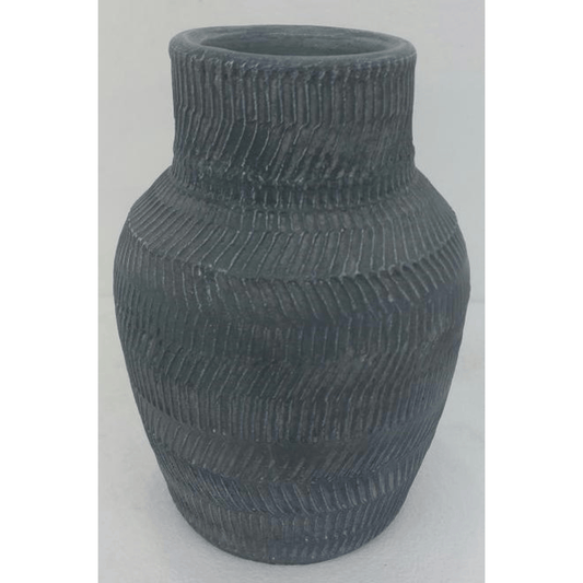 TEXTURED TERRACOTTA VASE
