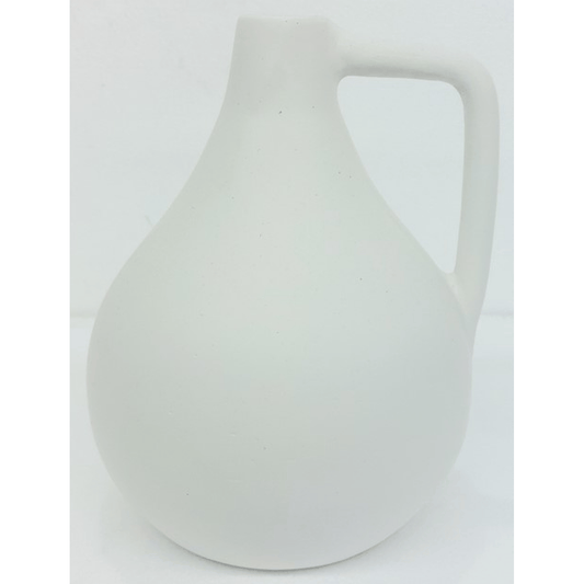 MATTE WHITE MODERN TERRACOTTA JUG VASE