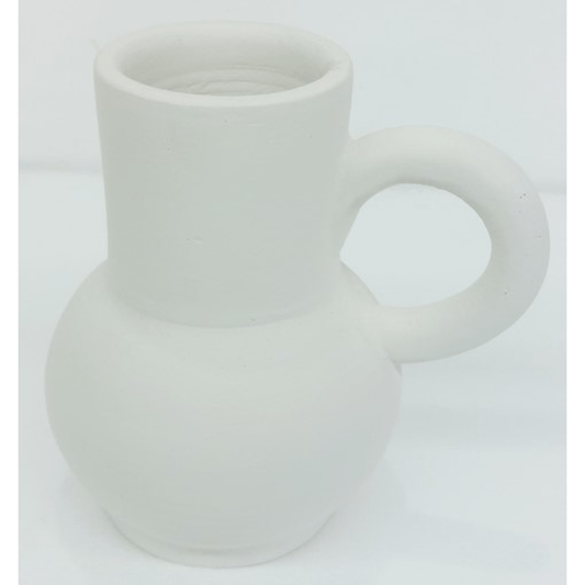 MINIMALIST MATTE WHITE TERRACOTTA JUG VASE