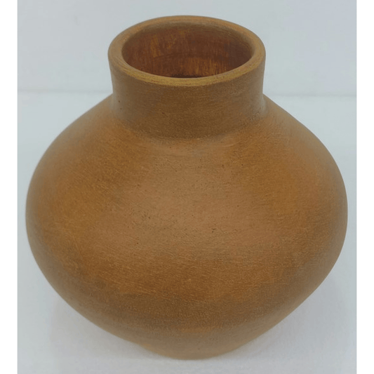 RUSTIC TERRACOTTA ROUND BUD VASE
