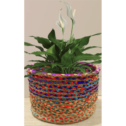 MULTI COLOUR BRAIDED PLANTER