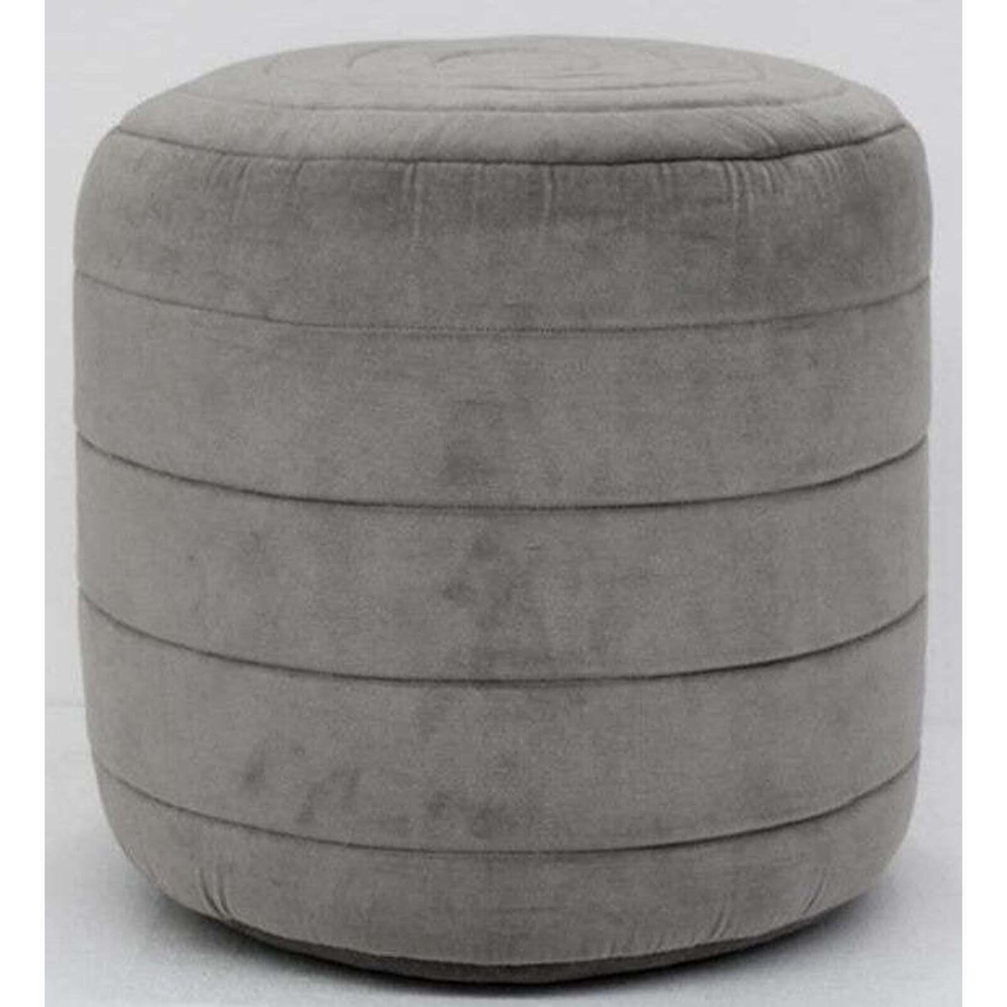 VELVET POUF | SOFT, PLUSH & STYLISH ACCENT SEATING GREY
