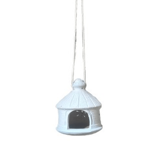 TERRACOTTA HANGING BIRD HOUSE