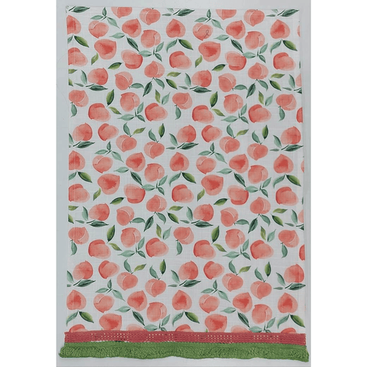 UNIQUE DESIGN APPLE TEA TOWEL WITH - MADE WITH SLUB COTTON