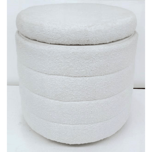 BOUCLÉ STORAGE OTTOMAN | SOFT, STYLISH & FUNCTIONAL SEATING