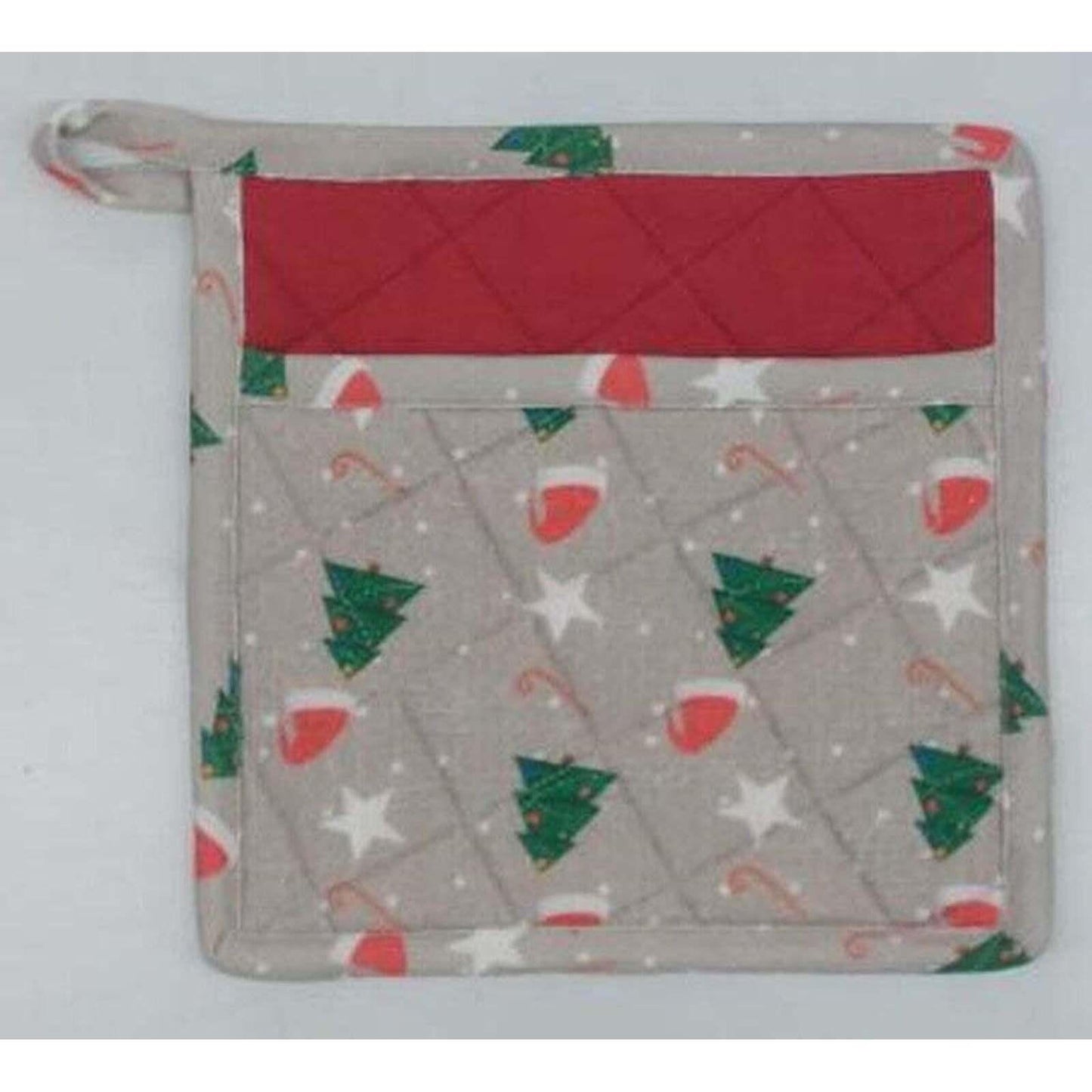 PRINTED AND QUILTED POT HOLDER
