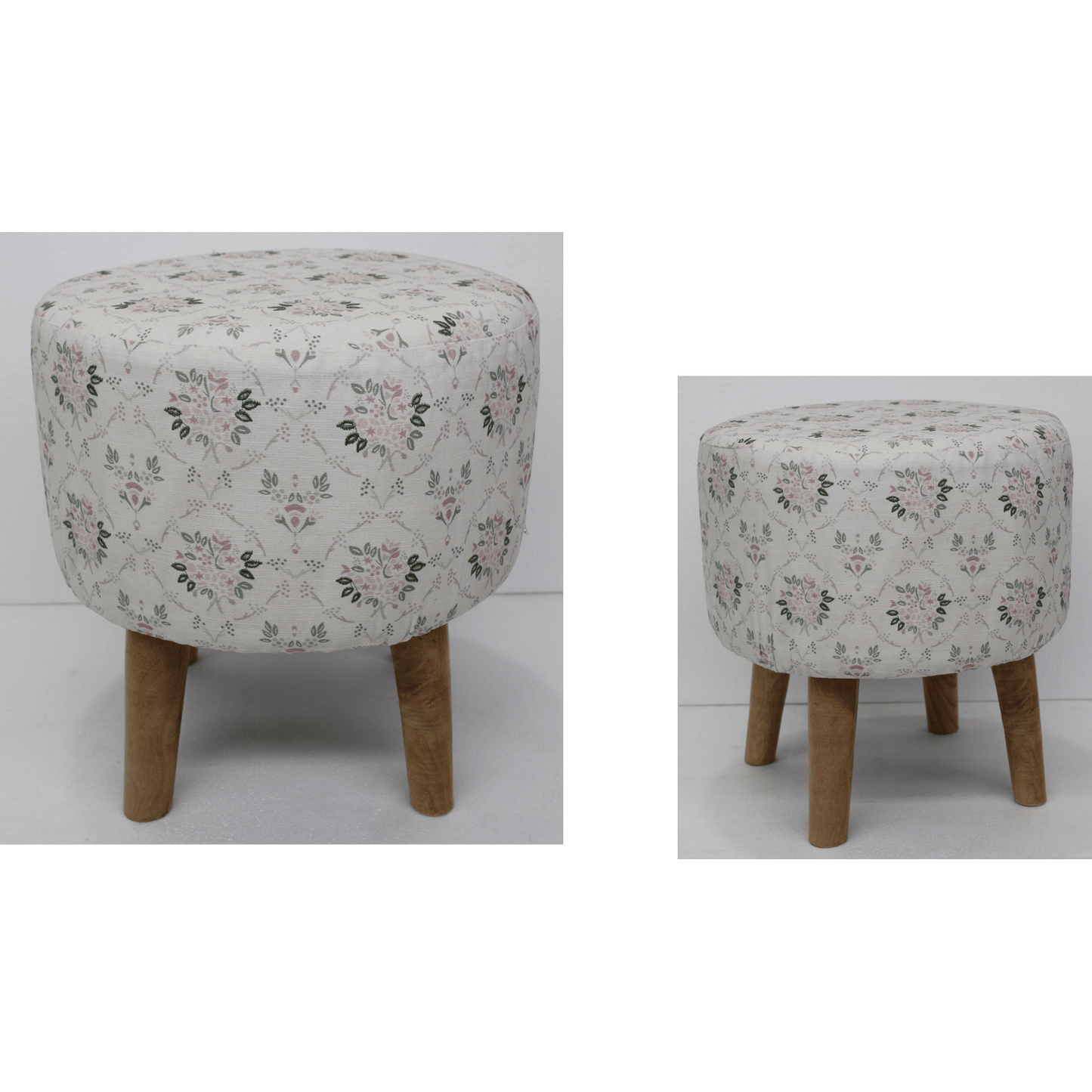 PRINTED UPHOLSTERED STOOLS