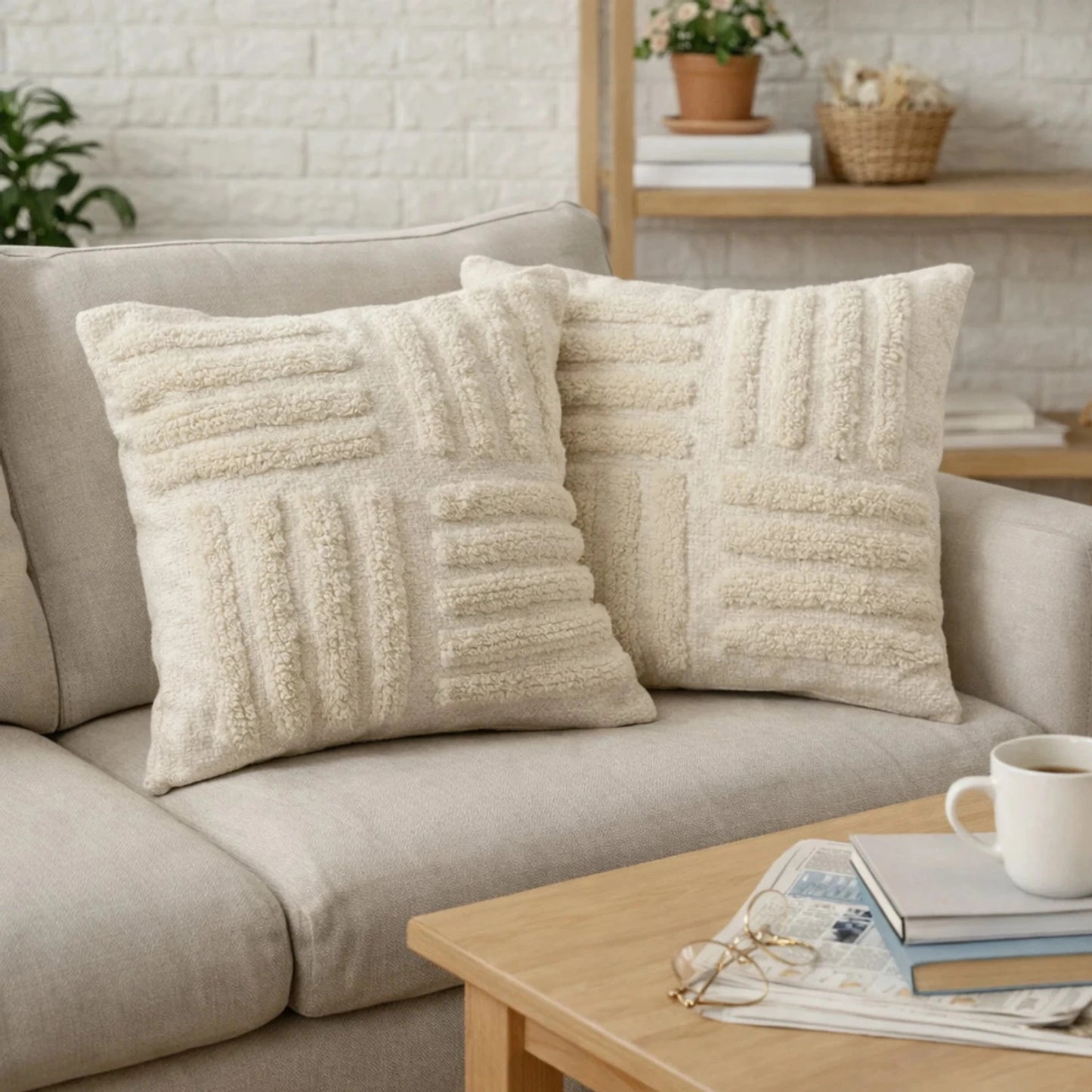 Premium Tufted Cushion  16x16 inch
