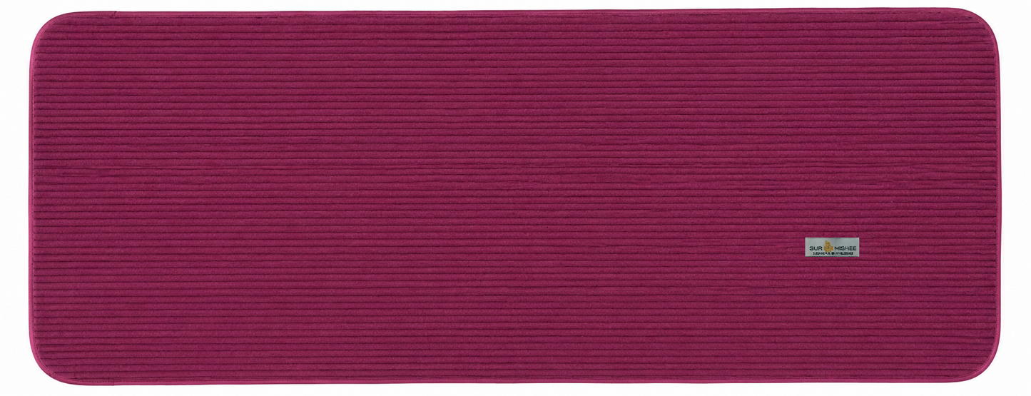 Premium anti-skid yoga mat with soft cushioning and ribbed texture, providing excellent grip, comfort, and support for yoga, meditation, and daily fitness workouts. 27x75 inch