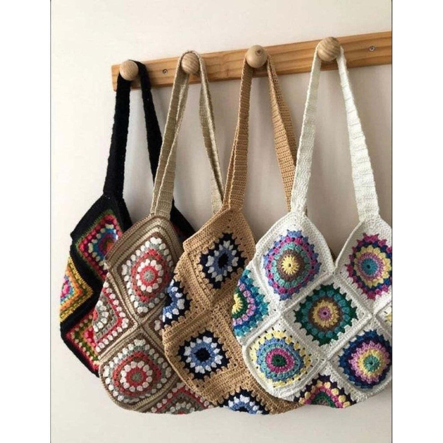 HANDCRAFTED CROCHET BAG SET OF 4 PCS